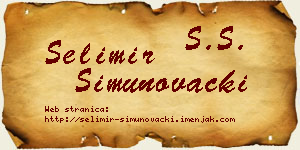 Selimir Šimunovački vizit kartica